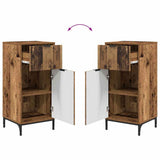 Bathroom Furniture Set 2 pcs Old Wood Engineered Wood and Metal 3393101
