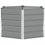 Planter Light Grey 129 x 129 x75 cm Steel 42018129
