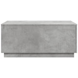 ZNTS Coffee Table with LED Lights Concrete Grey 90x50x40 cm 839878