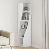 Corner Cabinet 32x32x140cm Engineered Wood High Gloss White 889879