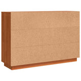 Sideboard Brown Oak 111 x 34 x 75 cm Solid Pine Wood 869877