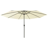 Garden Parasol with LED Lights 400 cm Sand 312530