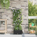 Garden Planter Black 40 x 40 x 126 cm Plastic 42002848