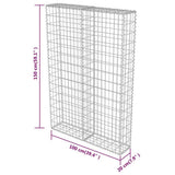 Gabion Wall with Covers Galvanised Steel 100x20x150 cm 143579