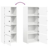 Bookcase White 40x24x102 cm Engineered Wood 860373