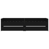 Bed Frame Black Engineered wood, Plywood Single Bed Frame 3207351
