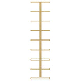 Wall-mounted Wine Rack for 9 Bottles Gold Iron 340901