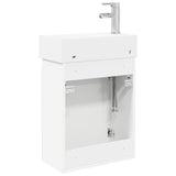 Bathroom Vanity Unit with Tap White 45.5 x 22.5 x 84 cm 889501
