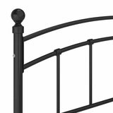 Bed Frame with Headboard without Mattress Black 160x200 cm Metal 324979