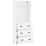 Highboard White 69.5x34x180 cm Engineered Wood 3189349