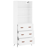 Highboard White 69.5x34x180 cm Engineered Wood 3189349