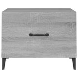 Coffee Table with Metal Legs Grey Sonoma 50x50x40 cm 817539
