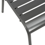 Stackable Garden Chair Set 5 pcs Anthracite Powder-coated Steel 3283766