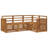 Sofa Sets 4 pcs Natural Solid Acacia Wood 3374724
