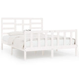 Bed Frame without Mattress White 160x200 cm Solid Wood Pine 3107624