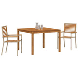 Garden Dining Set 3 pcs Beige Solid Acacia Wood 3365531