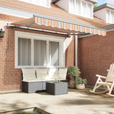 Retractable Awning Multicolour 350 x 200 cm Fabric 3329700