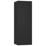 4 Piece TV Cabinet Set Black Engineered Wood 3114335