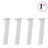Coffee Table Legs 4 pcs White 42 cm Steel 4012501