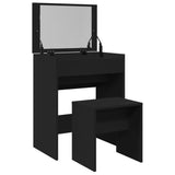 Dressing Table and Stool Black 60x40x113.5 cm 848214