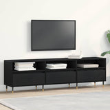 TV Cabinet Black Oak 150 x 30 x 44.5 cm Engineered Wood 862876