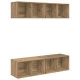 TV Cabinet Set Wall-mounted 4 pcs Artisan Oak 37 x 37 x 72 cm 3393533