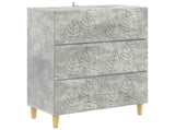 Drawer Cabinet Concrete Grey 66 x 34.5 x 90 cm Engineered Wood 895068