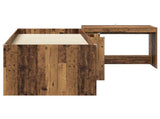 Kids'High Bed Frame with Desk 2 pcs Old wood Engineered Wood 3423460