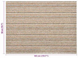 Carpet 20 pcs Striped Beige 50 x 50 cm 100% Polypropylene 42046754