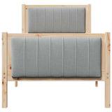 Bed frame Brown and light grey 80 x 200 cm Solid pine wood 878499