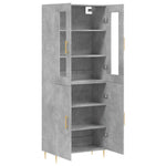 Highboard Concrete Grey 69.5x34x180 cm Engineered Wood 3198205