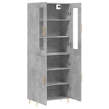 Highboard Concrete Grey 69.5x34x180 cm Engineered Wood 3198205