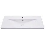ZNTS 2 Piece Bathroom Furniture Set Ceramic and Engineered Wood 3307661