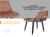 Dining Chairs, Modern Chair, Scandinavian Faux Leather Chair with High Back for Living Room 03517561
