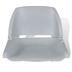 Boat Seats 2 pcs Foldable Backrest No Pillow Grey 41x51x48 cm 279101