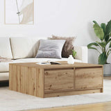 Coffee Table with Drawers Artisan Oak 100x100x40 cm 3328407