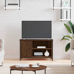 ZNTS TV Cabinet Brown Oak 80x40x50 cm Engineered Wood 832772