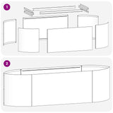 Raised Garden Bed White 140 x 40x 40 cm Steel 8011713