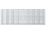 Gabion Raised Bed 4 pcs Silver 330 x 50 x 150 cm 3422236