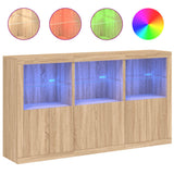 Sideboard with LED Lights Sonoma Oak 181.5x37x100 cm 3209151