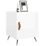 Bedside Cabinets 2 pcs High Gloss White 40x40x50 cm Engineered Wood 827505