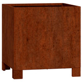 Planters with Legs 2 pcs Rusty 30x30x30 cm Corten Steel 823679