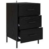 Bedside Cabinet Black Oak 40 x 40 x 66 cm Engineered Wood 882127