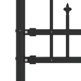 Garden Fence KAMPEN with Spear Top Black 240x175cm Steel 151088