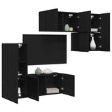 TV Wall Unit 5 pcs Black Oak Engineered Wood 3402772