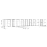 Outdoor Dog Kennel Galvanised Steel 24,2 m 3082290