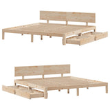 Bed Frame with Drawers without Mattress 180x200 cm Super King 3301990