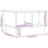 Coffee Table High Gloss White 60x50x36.5 cm Engineered Wood 830534