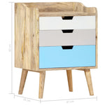 ZNTS Bedside Cabinet 47x35x63 cm Solid Mango Wood 286480