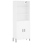 Highboard White 69.5x34x180 cm Engineered Wood 3189261